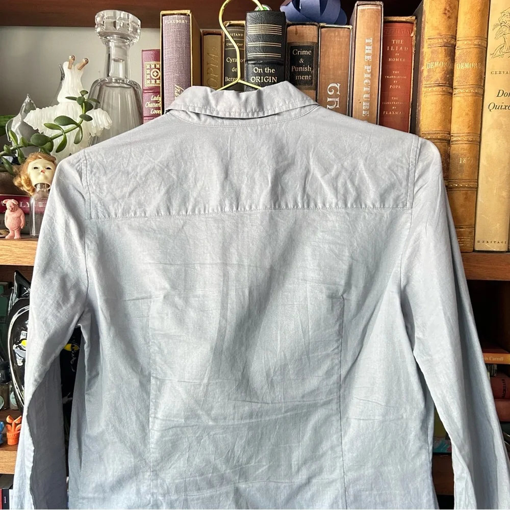 J. Crew Silver Gray Women's Button-Up Shirt